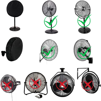 Outdoor Fan Cover, Waterproof & Dustproof, Fits Most 24" & 30" Large Stand Up Pedestal Fans