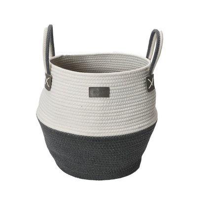 Household Essentials Bono Basket, Cotton, Gray and White