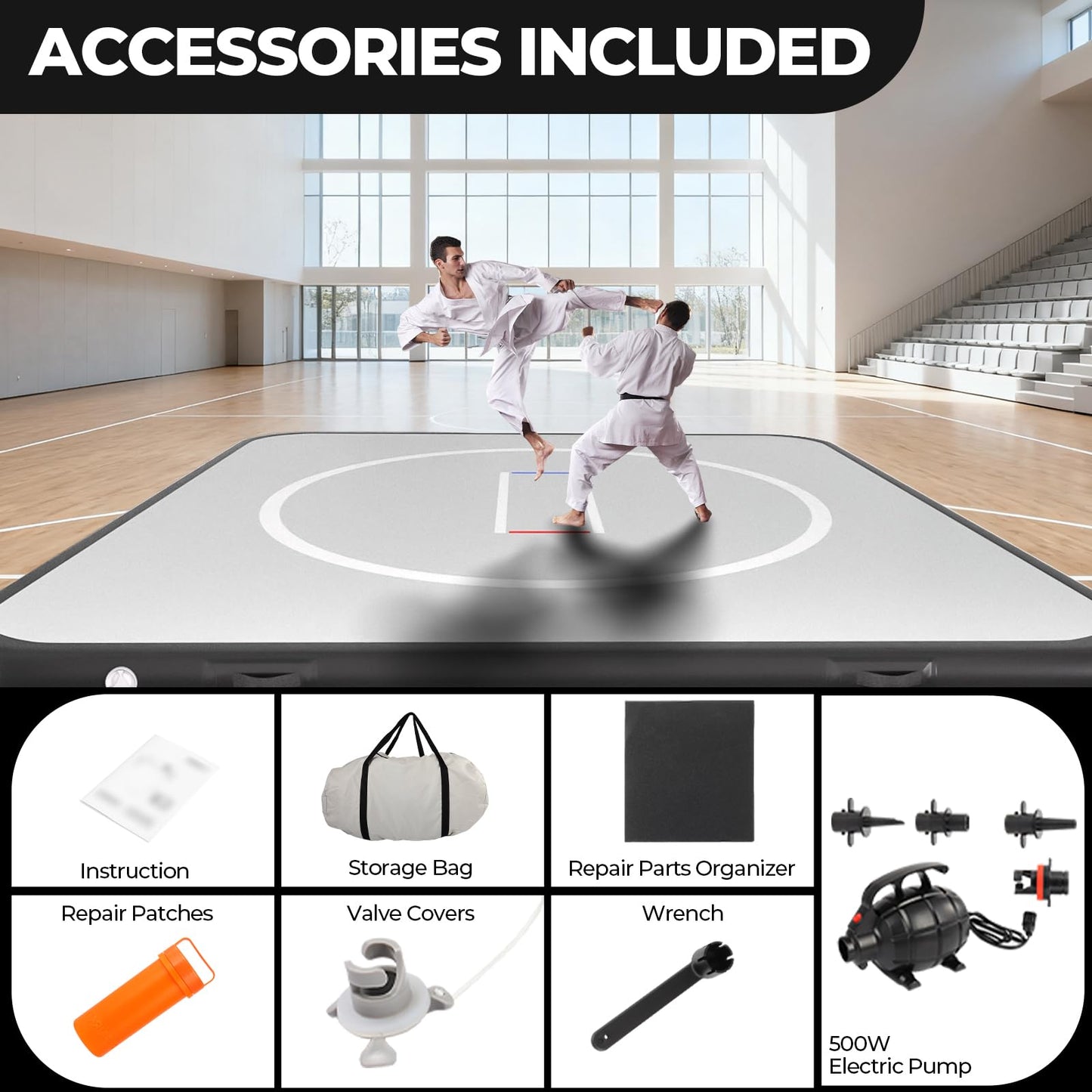 Olenyer 10x10FT Inflatable Wrestling Mat for Home