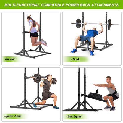 SELEWARE Adjustable Pull Up Station, Multifunction Dip Station and Multi-Grip Handles, Fully Welded, 500 lbs Capacity, Home Gym Equipment