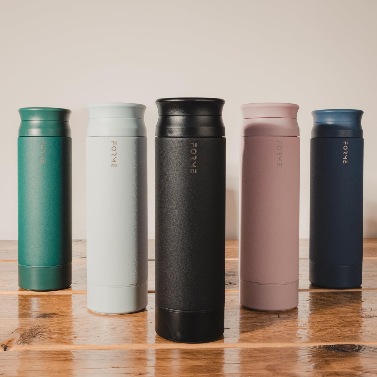 FORME - Blender Shaker Bottle, Leakproof Double Insulated Stainless Steel, Noiseless Shaker Bottle for Hot & Cold Drinks with Supplement Storage, Ideal for Protein & Shakes (Slate Blue, 16.9 ounces)