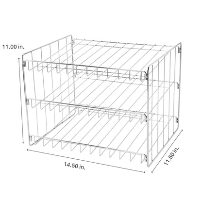 Kitchen Details 3 Tier Can Organizer | Chrome Steel Canned Food Storage Rack | Holds 36 Cans | Space-Saving Pantry & Cabinet Storage Solution | Easy Access to Canned Goods | Freestanding Design