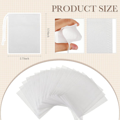 2400 Zubebe Pcs Disposable Tea Bags for Loose Leaf Tea Empty Teas Bags with Drawstring Bulk Filter Infusers for Coffee