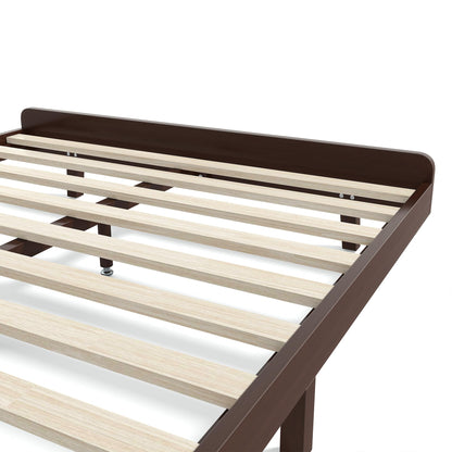 Bellemave Queen Bed Frame with Headboard & Low Footboard, Bamboo Queen Size Bed Frame with Wood Slats Support 800LBS, Japanese Bed Frame Queen Size, No Box Spring Needed, Espresso