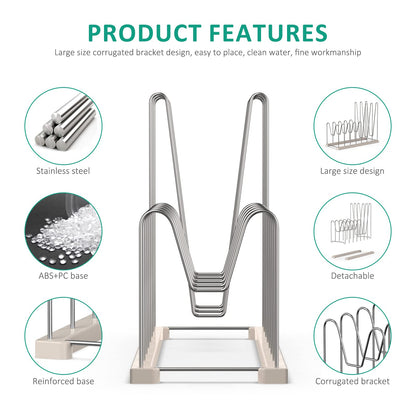 SHILFID Plastic Bag Drying Rack, Reusable Bag Drying Rack for Silicone Bag & Ziploc Bag, Bottle Dryer Rack for Gloves & Glasses, Pan Lid & Cutting Board Organizer