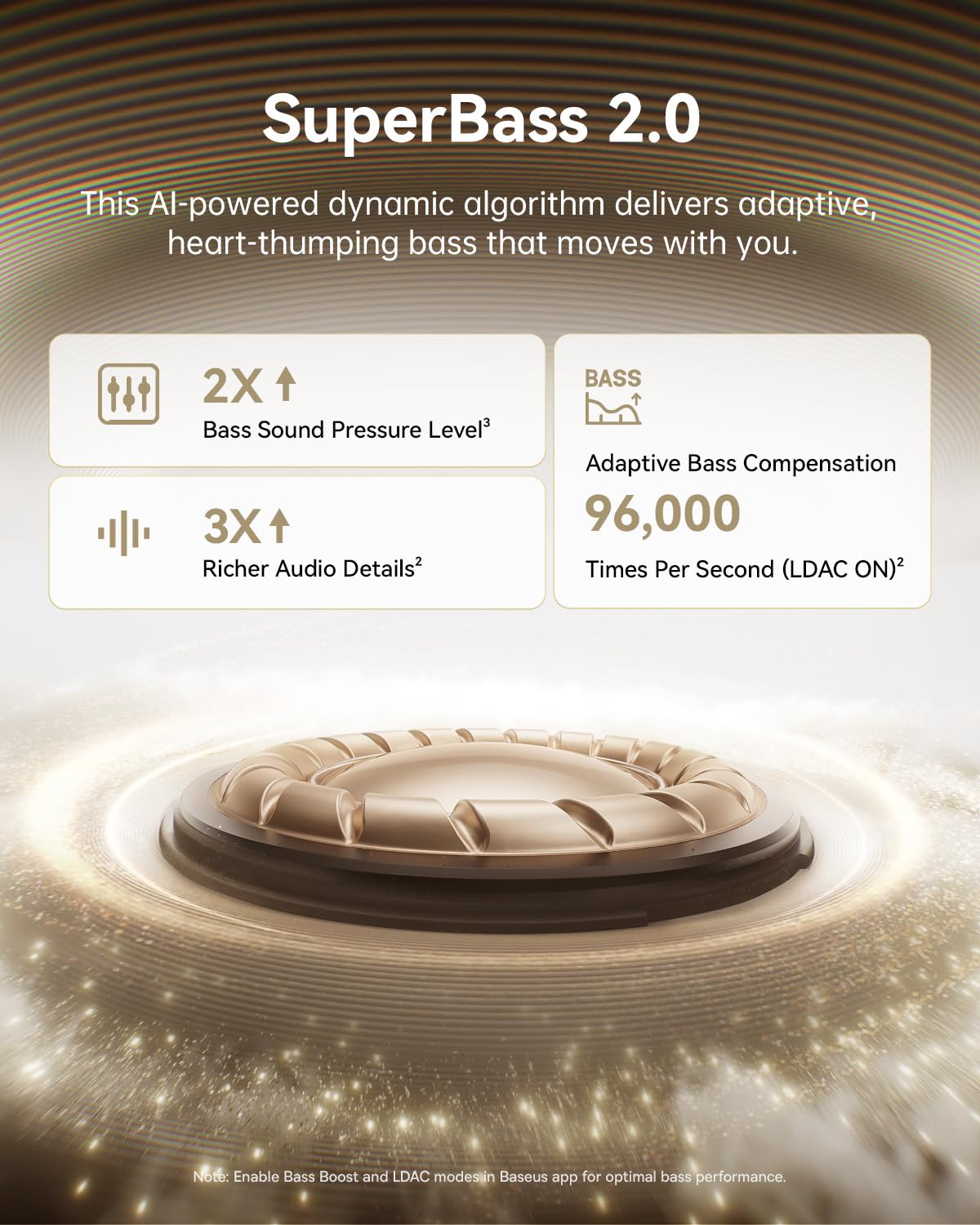 Baseus Bowie MC1 Pro Open Ear Clip-On Headphones, Hi-Res LDAC & HiFi4 Acoustic Sound, 5g Ultra-Lightweight Comfort, SuperBass 2.0, DNN 4-Mic AI Clear Calls, IP67 Waterproof, Bluetooth 6.0
