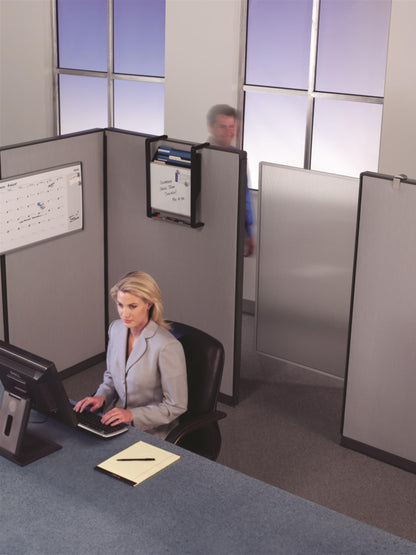 Quartet Workstation Privacy Screen, 36" x 48", For Cubicle or Office, Adjustable Height, Sliding, Sturdy Aluminum Frame, Includes Attachable Whiteboard (WPS1000)
