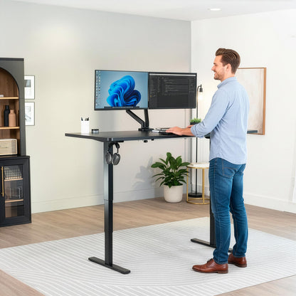 VIVO Universal 71 x 30 inch Solid One-Piece Table Top for Standard and Sit to Stand Height Adjustable Home and Office Desk Frames, Black, DESK-TOP71B