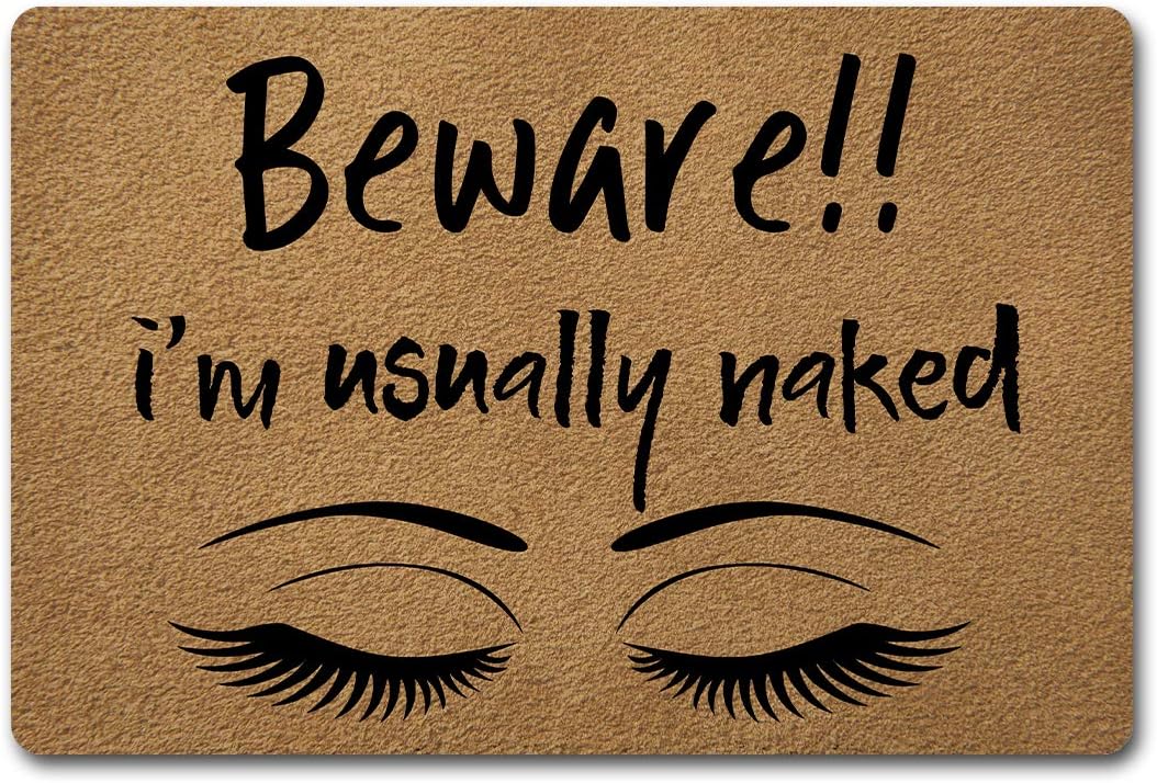 Welcome Funny Door Mat, Personalized Doormat with Anti-Slip Rubber Back (23.6 X 15.7 inch)