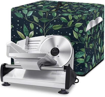 Food Slicer Cover, Waterproof Fabric Dust-Proof Durable Kitchen Electric Appliance Cover with Side Pocket, Dark Blue