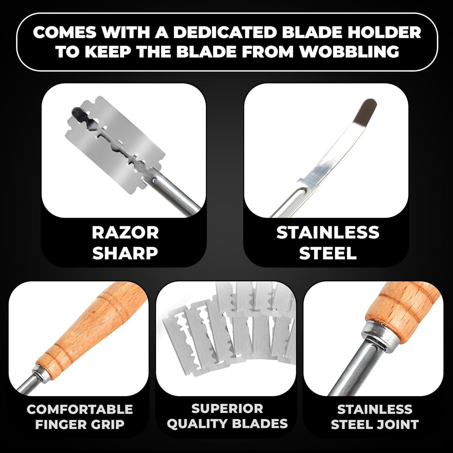12 Orblue Bread Lame, Bread Scoring Knife, Bread Lame Dough Scoring Tool for Artisan Sourdough, Lame Bread Tool
