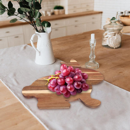 BESTOYARD Bunny Shaped Wooden Serving Board, Wood Cutting Board, Easter Serving Platter for Cheese and Vegetables