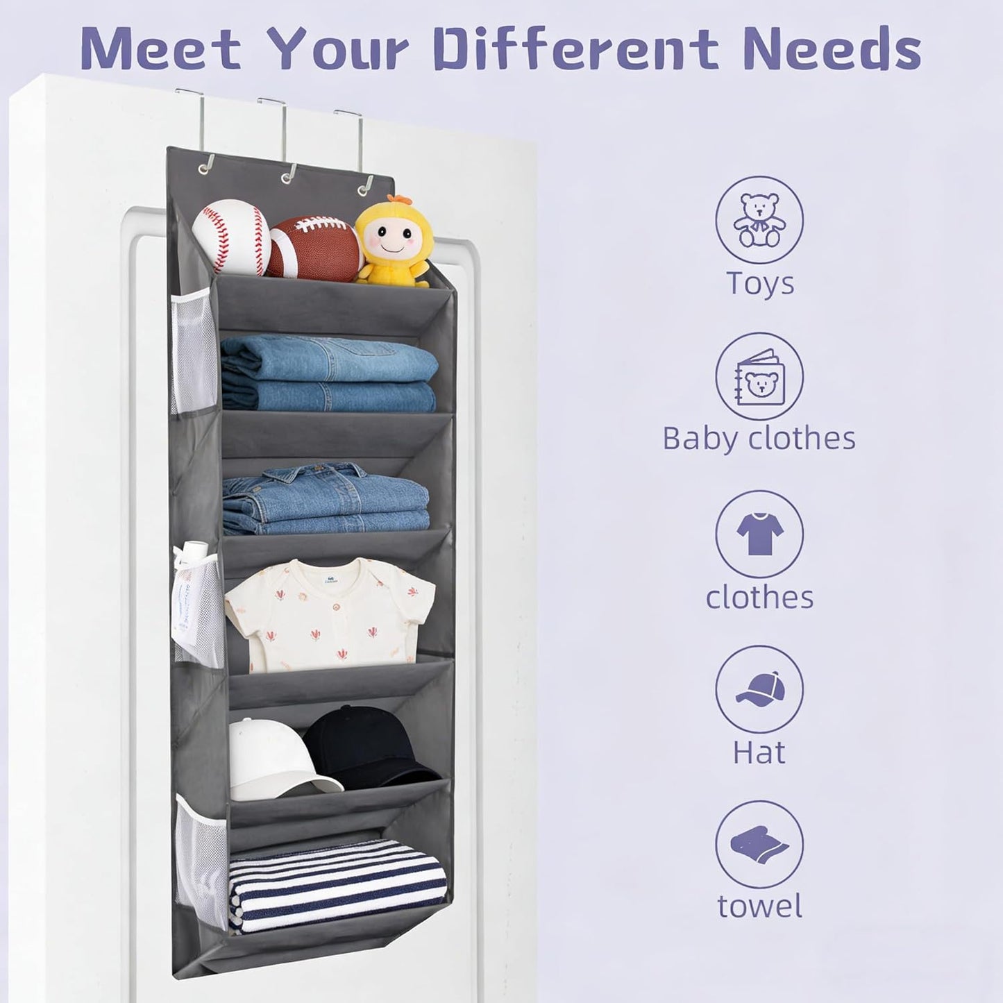 12 6 6 50lbs Closet, (1 Pack) Over the Door Shoe Rack Organizer Hanging Storage for Pairs of Shoes, Mesh Pockets + Deep