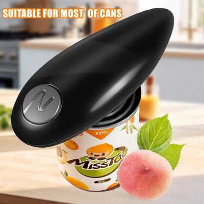 Electric Can Opener, Automatic Hands-Free Smooth Edge Can Opener for Home Kitchens and Seniors, Battery Operated