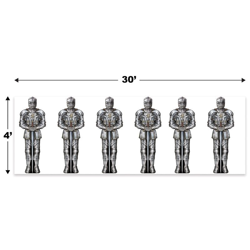 Beistle - Wall of Knights Backdrop 4X30 - Pack of 1