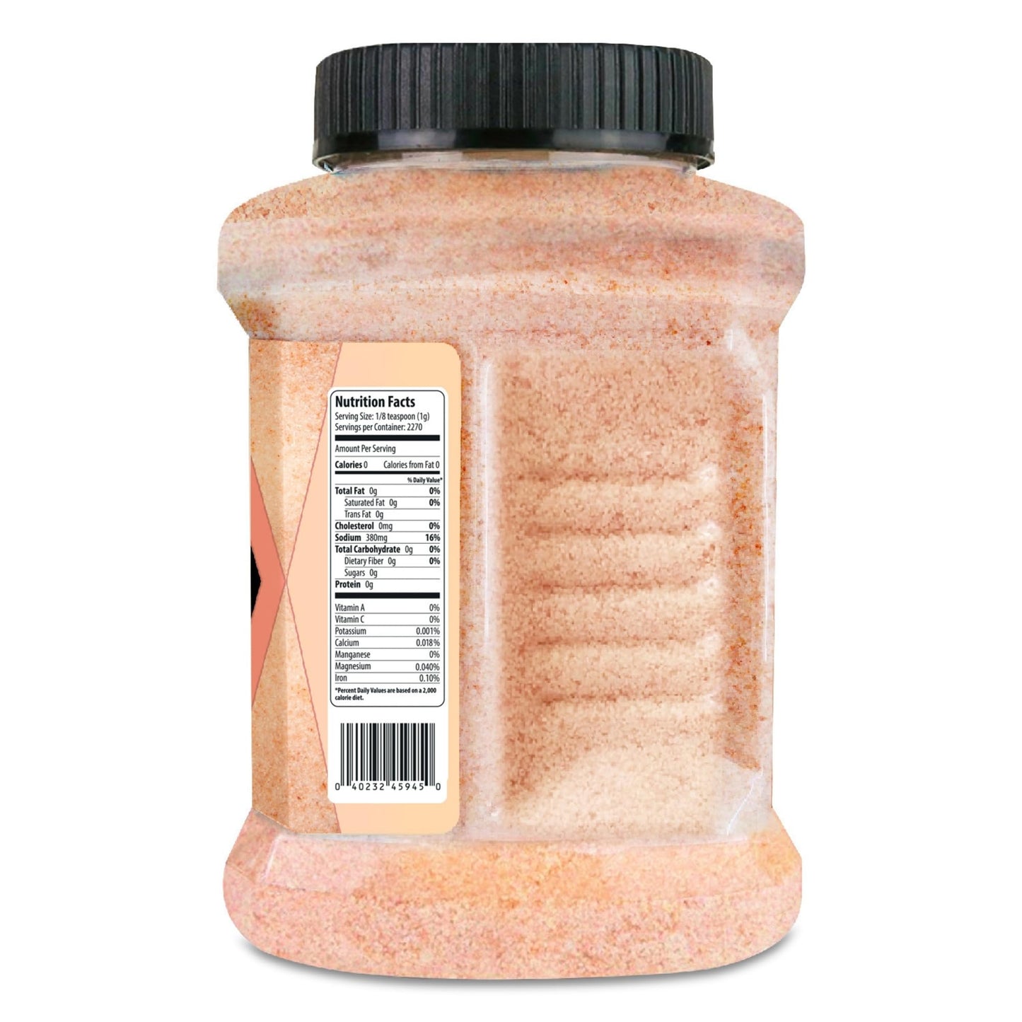 HERBION Naturals Himalayan Pink Salt Jar Fine Grain, GMO Free, Supreme Quality Chemical Free, Vegan, Kosher Certified, Fine Grain All Natural Salt, Triple Washed in Spring Water, 5 lbs