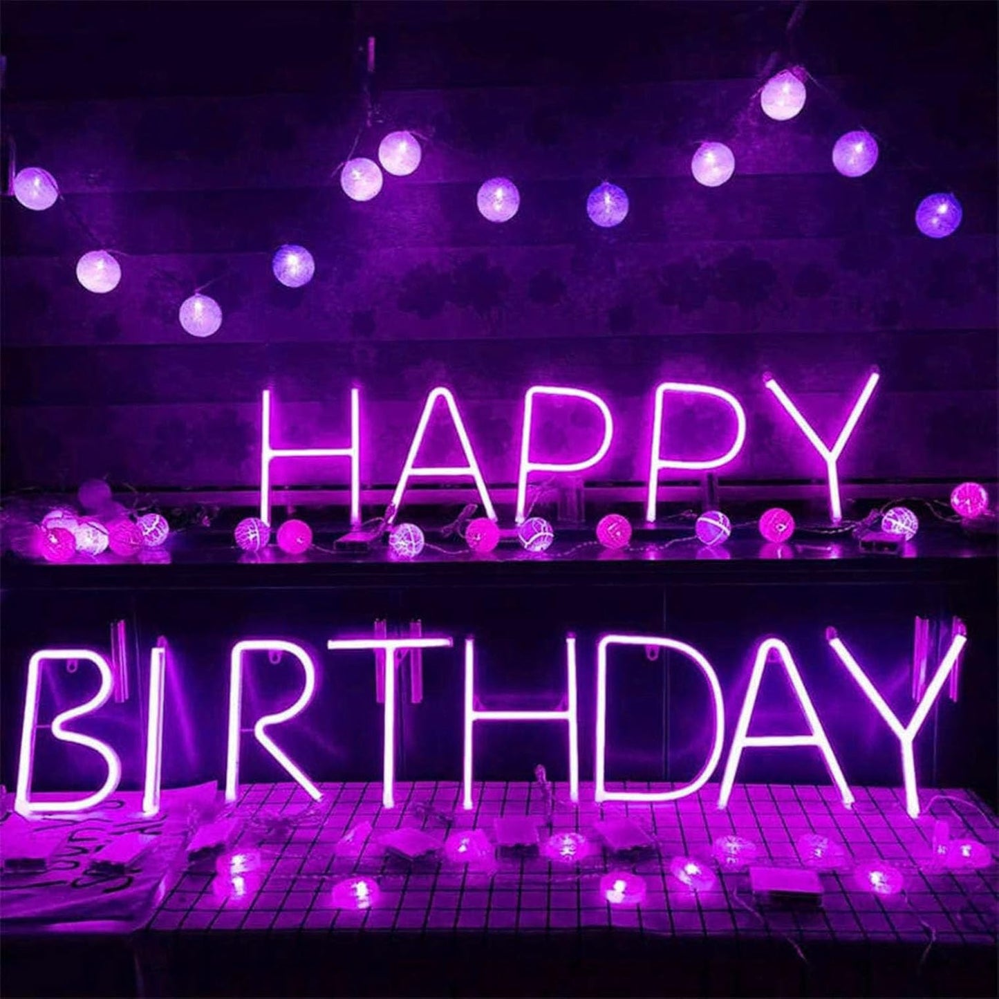 Neon Purple LED Marquee Letter Lights, Light Up Letters Glitter Alphabet Letter Sign Battery Powered for Night Light Birthday Party Wedding Girls Gifts Home Bar Christmas Decoration