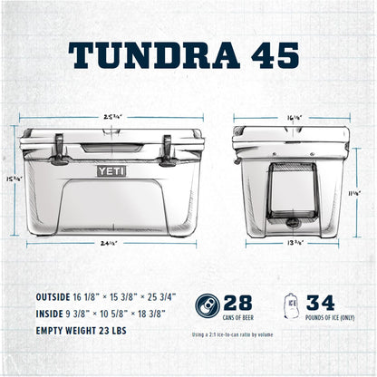 YETI Tundra 45 Cooler, Rescue Red/Blazing Orange