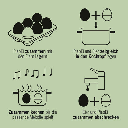 Rock 'n' Roll BeepEgg – Egg Timer for Boiling Eggs – Musical Egg Cooker for Soft, Medium, Hard Boiled Eggs – Food Safe – Singing Floating Egg Timer – Egg Cooker for 3 Levels of Doneness - Brainstream