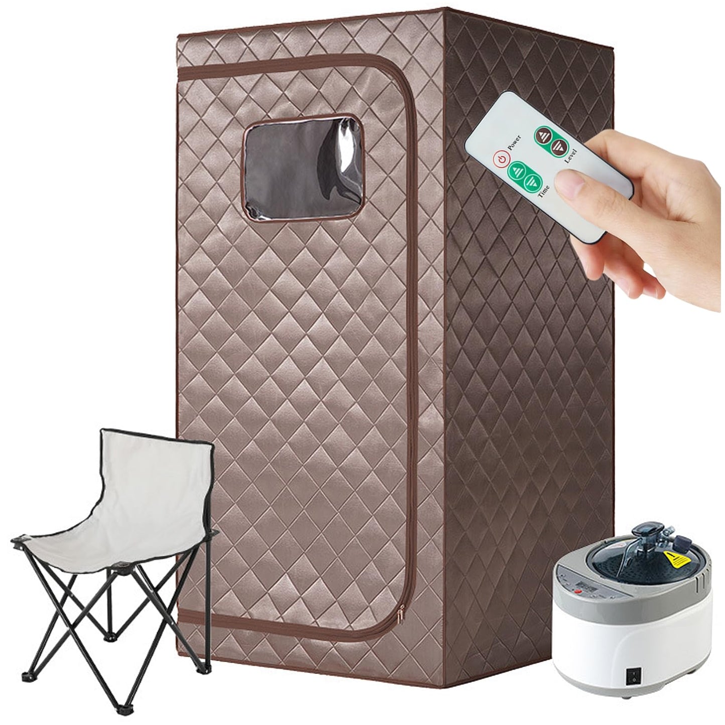 DKDZZXHUS Portable Home Spa Sauna Tent with 4L 1000W Steam Generator, Remote Control Timer