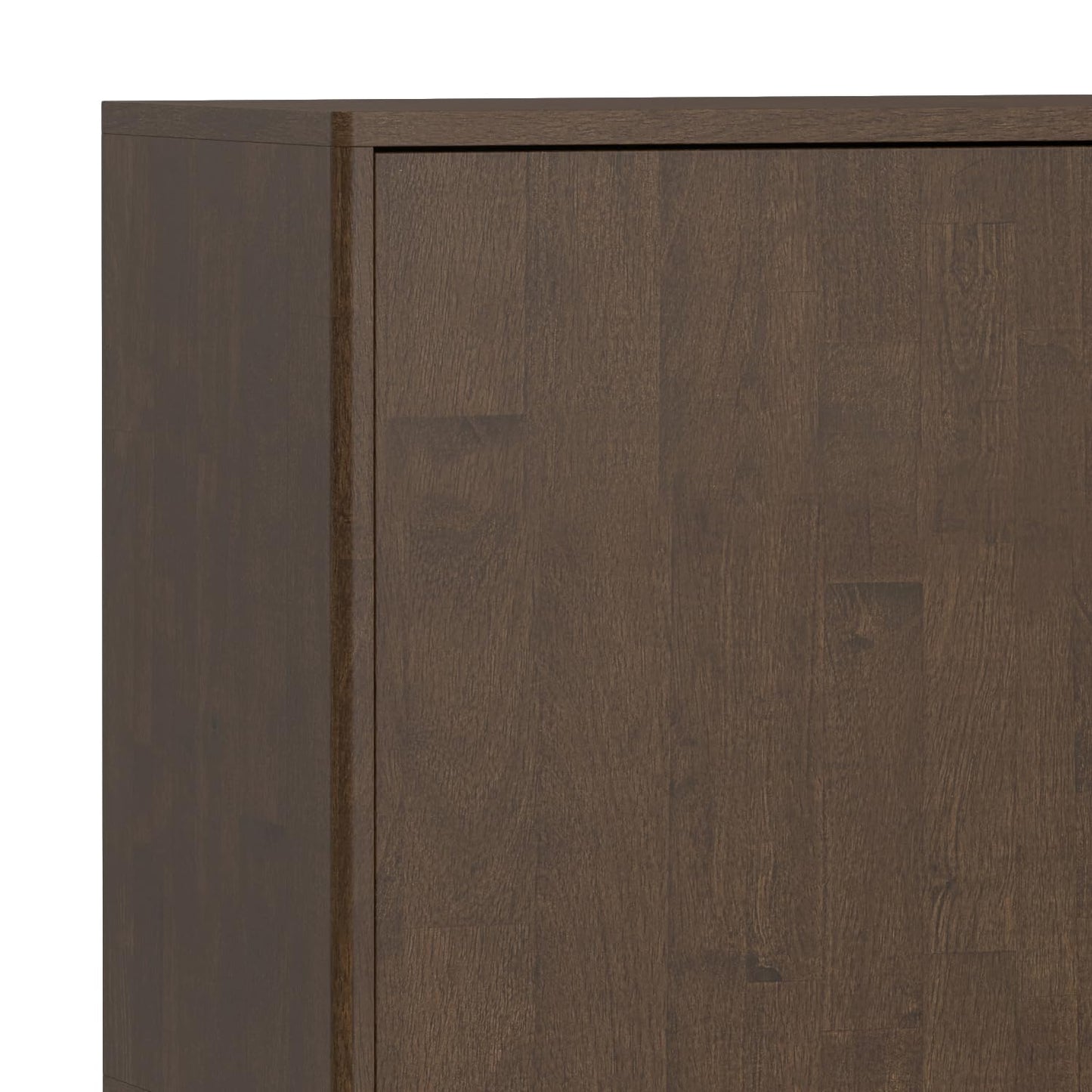SIMPLIHOME Harper Buffet - 60 inch Wide Solid Wood 3-Door Sideboard Buffet in Walnut Brown, Mid-Century Modern Cabinet for Dining Room or Kitchen with Adjustable Shelves and Tapered Legs
