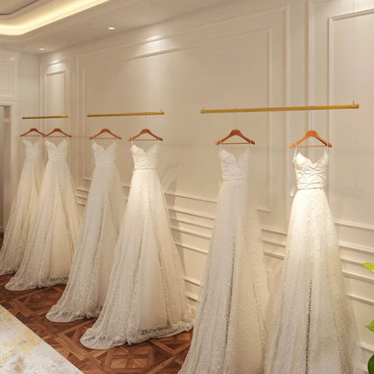 JHNKOJ Clothing Garment Rack Adjustable Height Display Clothes Store Rack Ceiling Wedding Dress Hanging Rack Hanger Storage,Wall Mounted Commercial Bedroom Organiz,3Pcs-80Cm