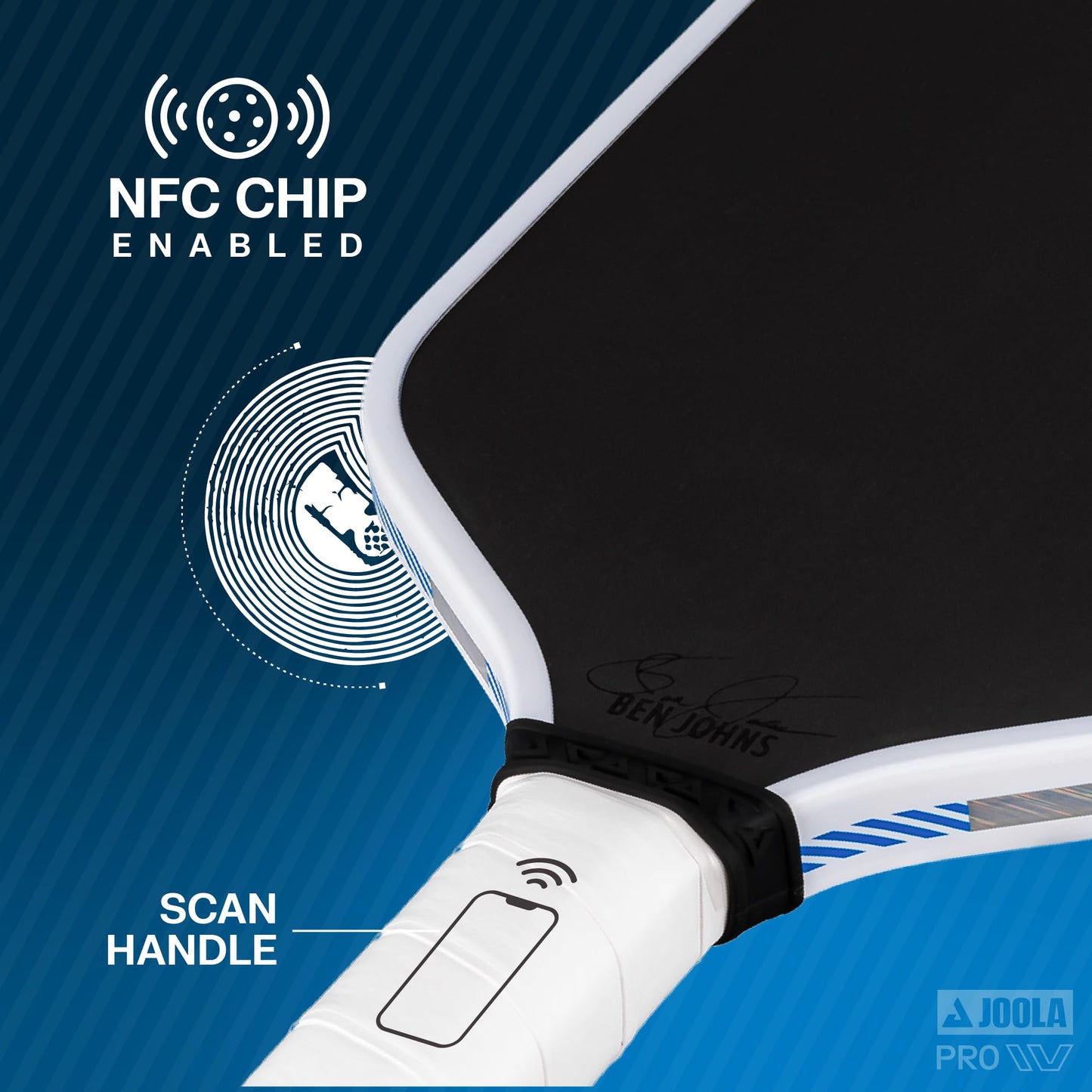 JOOLA Ben Johns Hyperion Pro IV 16mm Pickleball Paddle - Tech Flex Power - Aero Curve for Swing Speed - Propulsion Core Increases Power & Touch - UPA-A Certified - USAP Approved - NFC Chip Enabled.