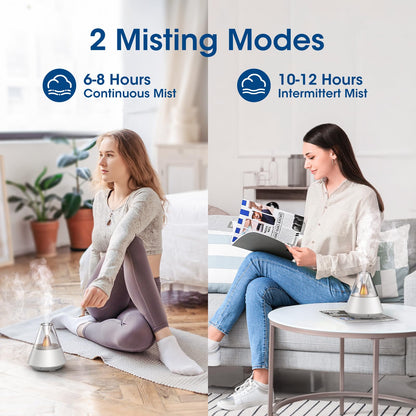 Essential Oil Diffuser, Modern Style Aromatherapy Aroma Diffusers with Candle Light, Fragrance Ultrasonic Cool Mist Humidifier, Remote Control, Auto Shut-Off, for Home Living Room Office