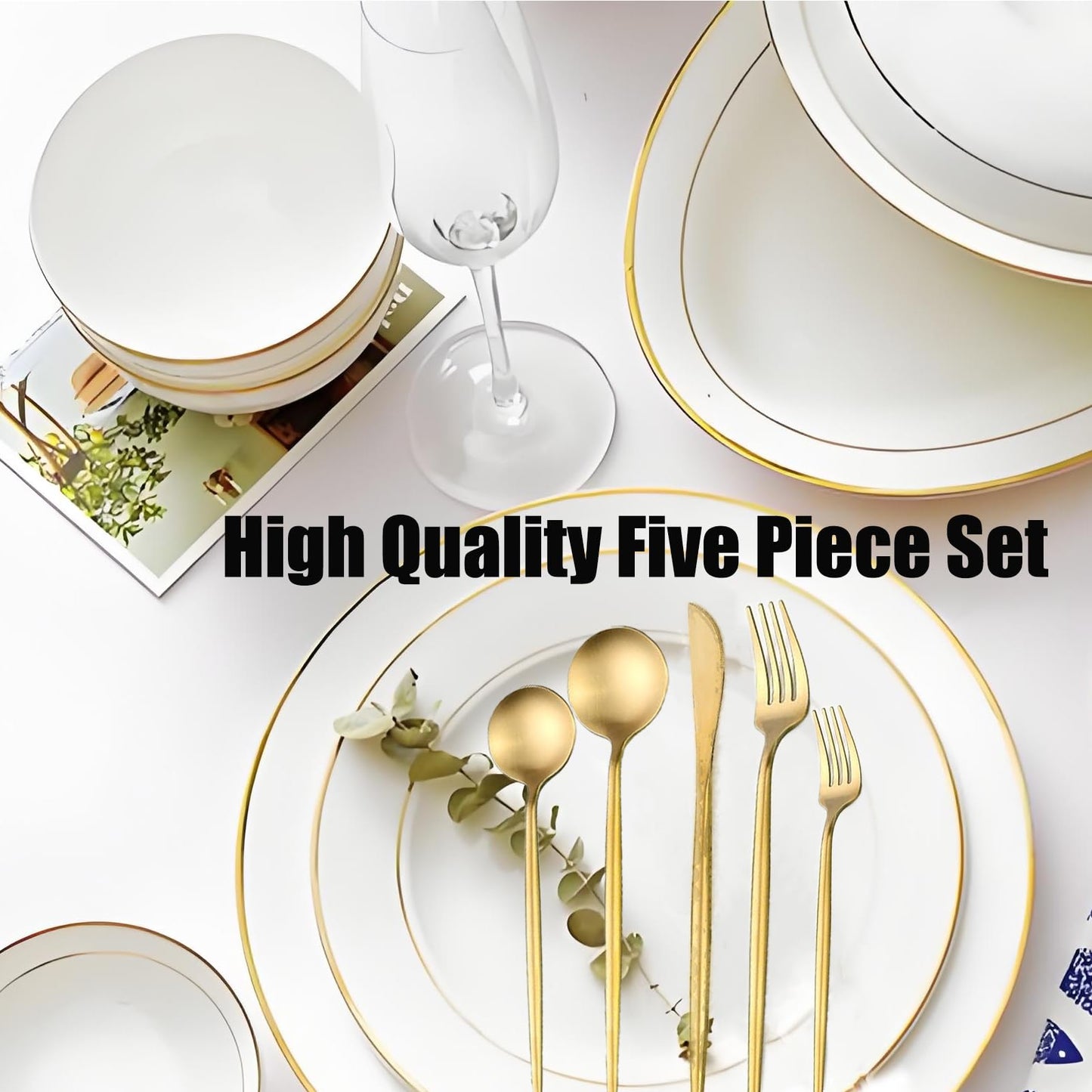 600-Piece Food Grade Gold Silverware Set, Luxury Flatware Set for 120 - Premium Stainless Steel Cutlery Set with Spoons Forks Knives, Shiny Gold Polished Kitchen Utensils for Home Restaurant Hotel