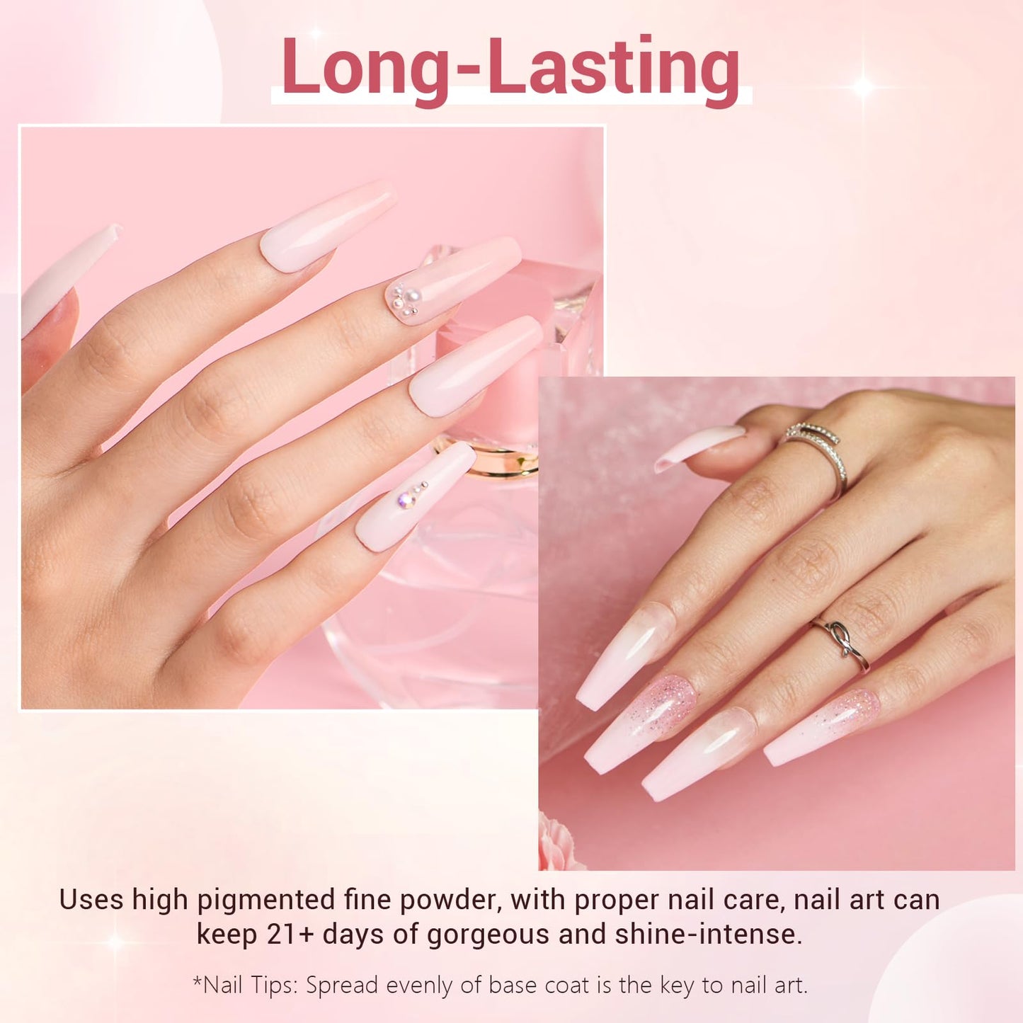 AZUREBEAUTY Dip Powder Nail Kit Starter, All Season Skin Tone Nude Brown 4 Colors Acrylic Dip Powder Liquid Set with Base/Top Coat Activator for French Nail Art Manicure DIY Salon Gifts