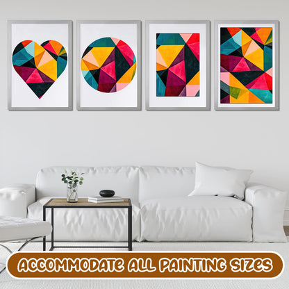 ForraFun 10 Pack Diamond Art Frame 12x16 Inch/ 30x40 cm Magnetic Diamond Painting Frame Suitable for 10x14 Inch Picture with Self Adhesive Backing for Wall Artwork Display Home Office Decor, Silver