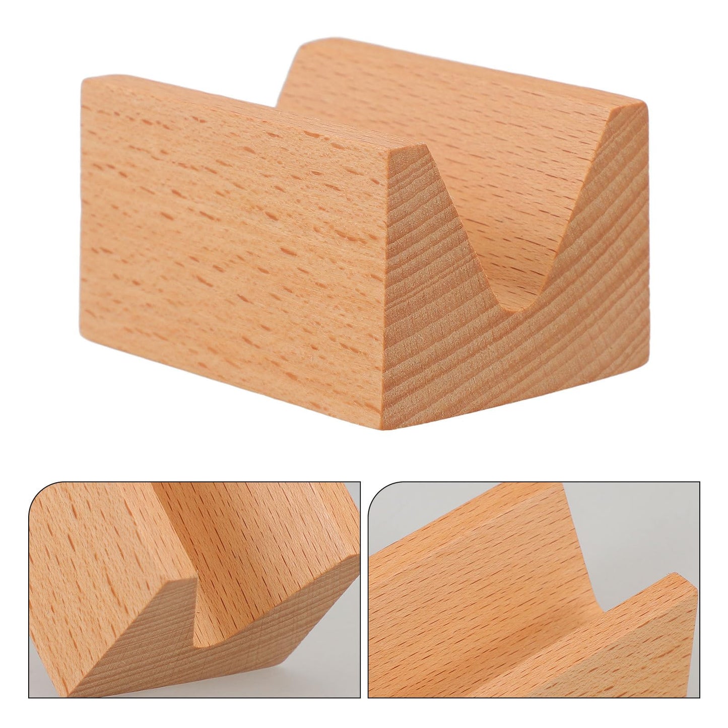 Cabilock Premium Wooden Sushi Taco Holder - Single Grid V-Shaped Temaki Hand Roll Stand - 2.75inch Professional Japanese Restaurant Serving Tray for Sashimi, Sushi Tacos & Handroll - Easy to Clean