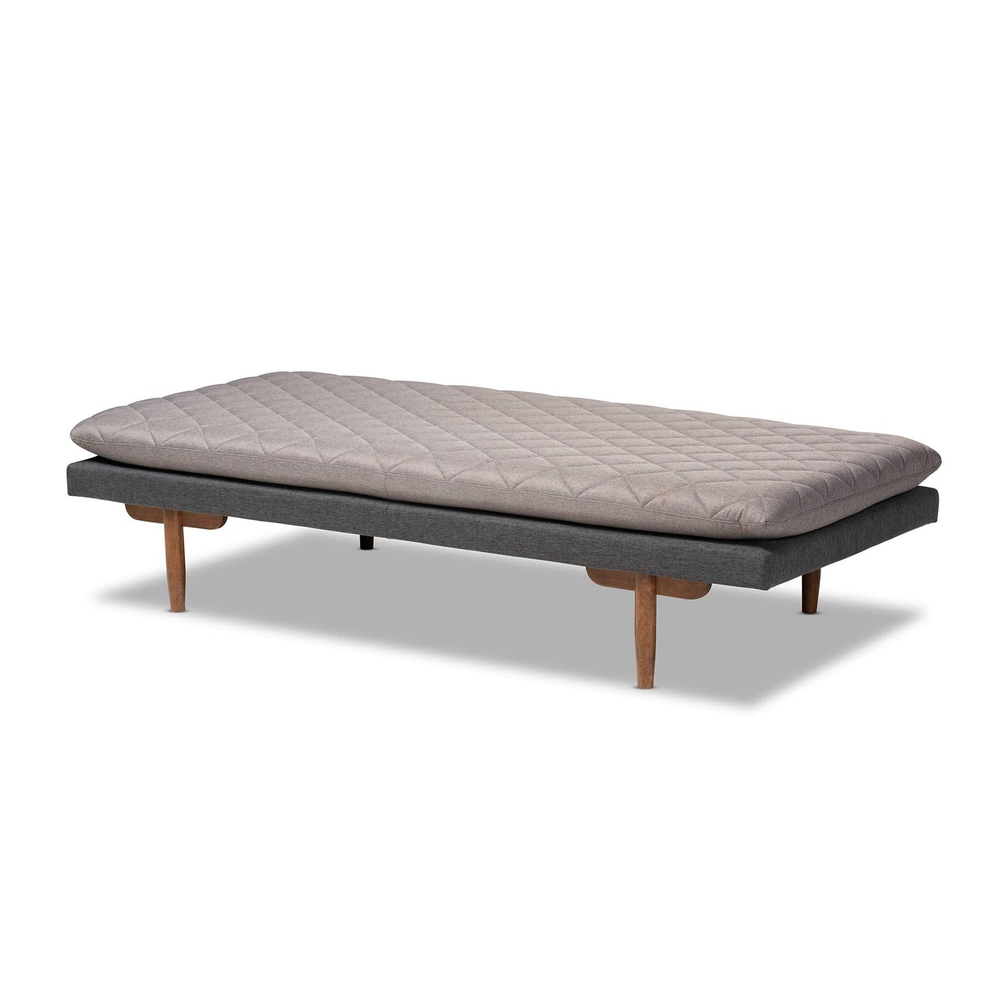 Baxton Studio Daybed, Single, Grey/Walnut