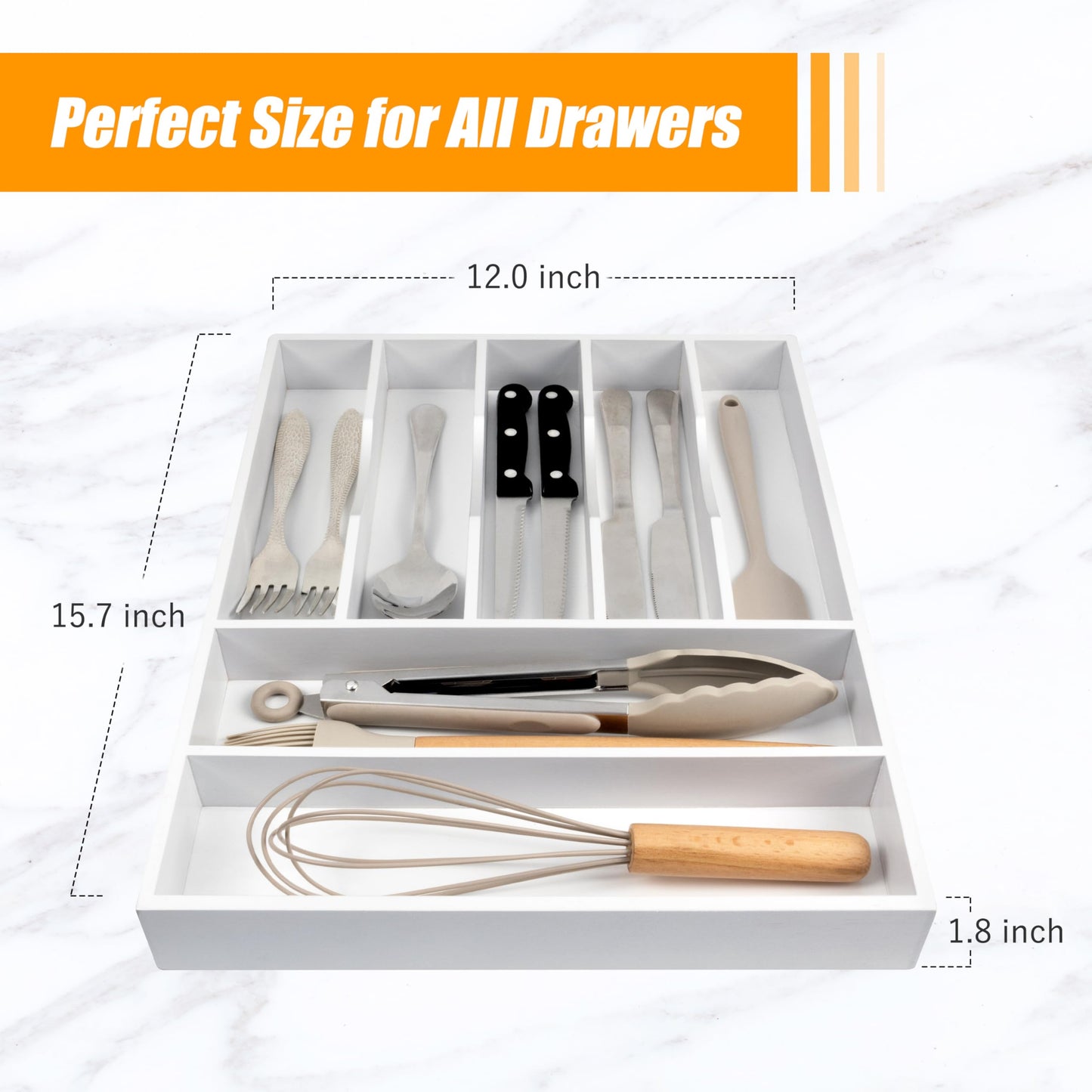 Kitchen Silverware Drawer Organizer and Storage Cabinet Utensil Rack Bathroom Counter Vanity Extra Large Big Cooking Drawer Organizers Countertop Pantry Storage Cabinet Best Kitchen Must Haves 2025