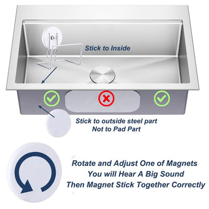 LEVOSHUA Magnetic Hanger Organizer, Space Saving Clothes Hanger Storage Holder, Strong Magnet Hanger Stacker for Laundry Washing Machine or Dryer, Will Not Fall Off, White, Pack of 1