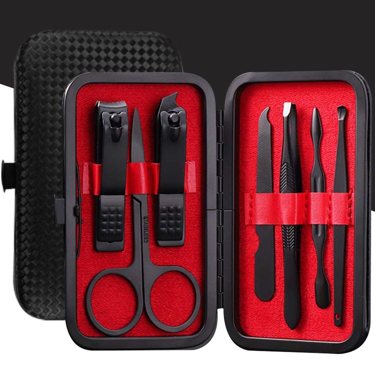 Manicure Set Pedicure Kit Womens Nail Clippers Set 32 in 1 Professional Grooming Care Tools Nail Kit Including Facial, Fingernails and Toenails Care with Travel Case Women (Rose Pink_32 in 1)