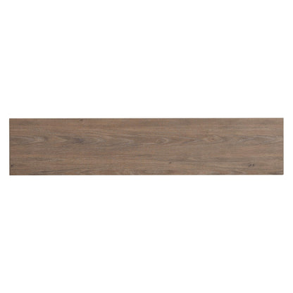 Henn&Hart 56" Fluted Wooden Rectangular Console Table Ribbed Entryway Table, Sofa Table for Entryway, Living Room, Couch, Hallway, or Office, Weathered Gray