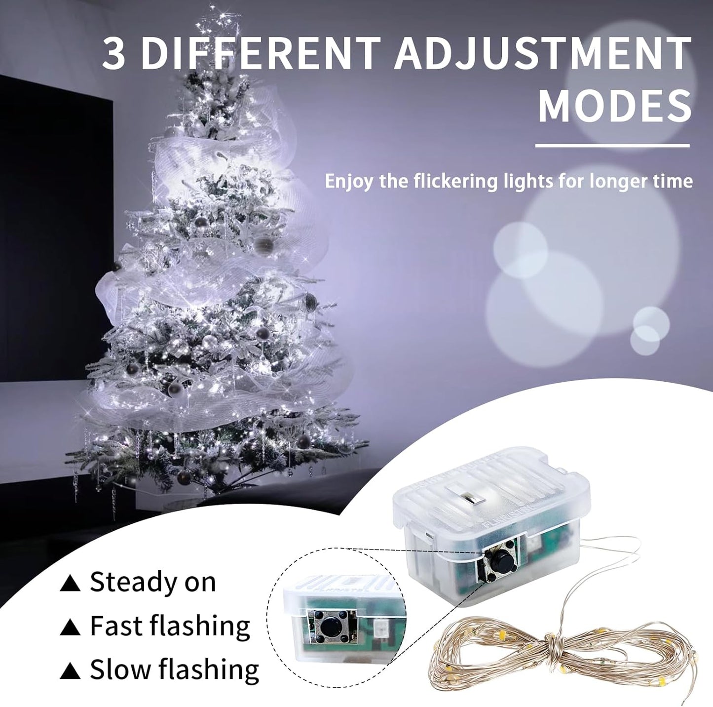 Skiennix 100 Pack Fairy Lights - 7Ft 20 LED Twinkle String Lights | Battery Operated & Waterproof for Weddings, Parties, and Home Decor