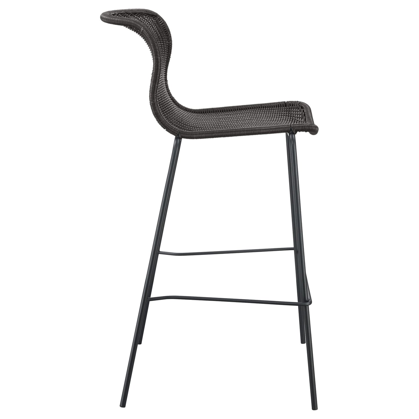 Coaster Home Furnishings Mckinley Faux Rattan Metal Bar Chair Brown (Set of 2)
