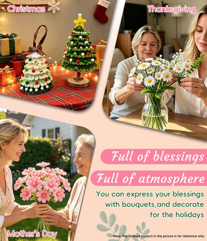 772PCS Complete Pipe Cleaner Flower Kit Pipe Cleaners Bulk Craft Supplies Chenille Stems Flower Making Kit with Instruction Floral Wires Tape for Festival Home Decorations, Art Supplies
