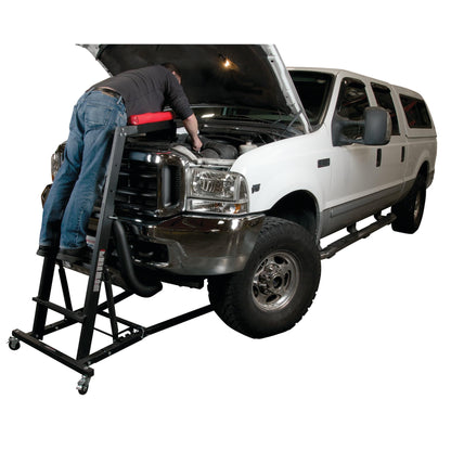 Performance Tool W85038 High Top Adjustable Creeper to Work On Vehicles, Black/Red, 45-66-inch Height