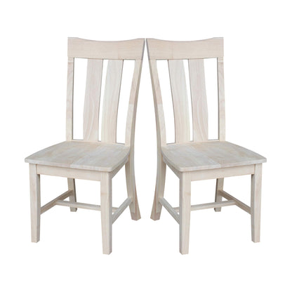 Set of Two Ava Dining Chairs, Unfinished