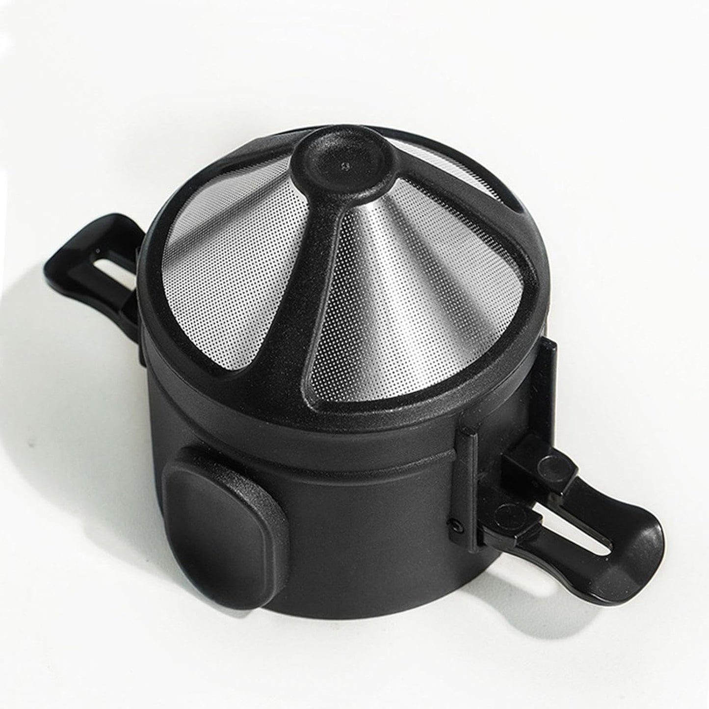 Pour Over Coffee Maker, Reusable Stainless Steel Dripper, Portable Mini Collapsible Paperless Single Serve Coffee Cone