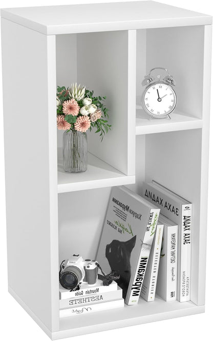 3-Cube 2-Tier VECELO Bookcase, Customized Storage Display Shelf, Bookshelf with Height Difference Fits Tallest