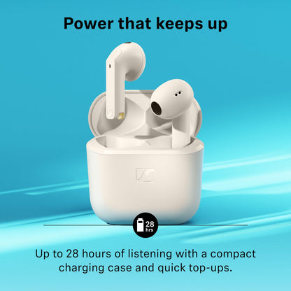 Sennheiser ACCENTUM Open Wireless Earbuds - Open Ear Buds Design, Dynamic Sound & Bluetooth 5.3, IPX4 Splash Protection, 28 Hours Battery Life, USB-C Charging Case, Music, Phone Calls, Travel, Black