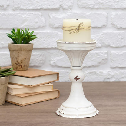 Blossom Bucket Tall Metal Pedestal Decoration, Multi-Color, 8x4
