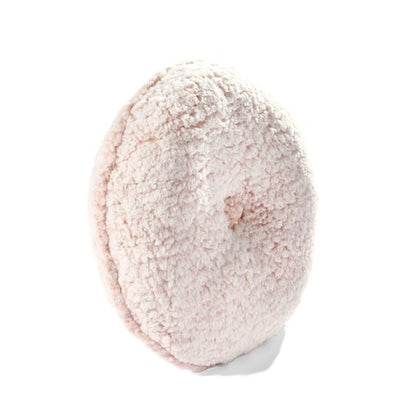 Lush Decor Button Soft Sherpa Decorative Throw Pillow, 15" Round, Blush - Circle Pillow - Blush Pink Throw Pillow - Sherpa Pillow - Soft Fluffy Throw Pillows For Bed, Couch, Or Chair