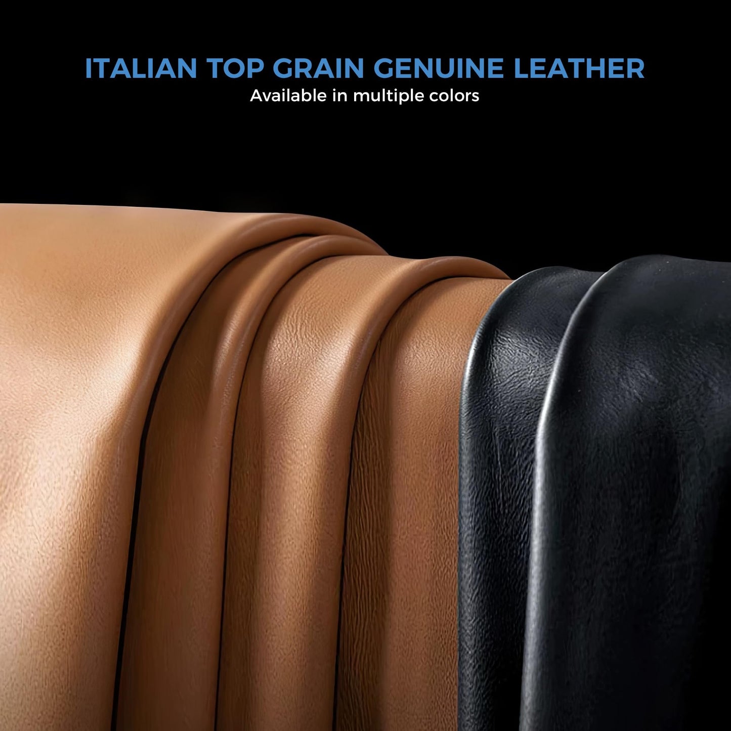 TOMU Black Genuine Leather Executive Office Chair, Real Top Grain Leather Office Chair with High Back, Comfy and Modern for Executive Luxury Desk, Ergonomic with Adjustable Height,Reclining (Black)