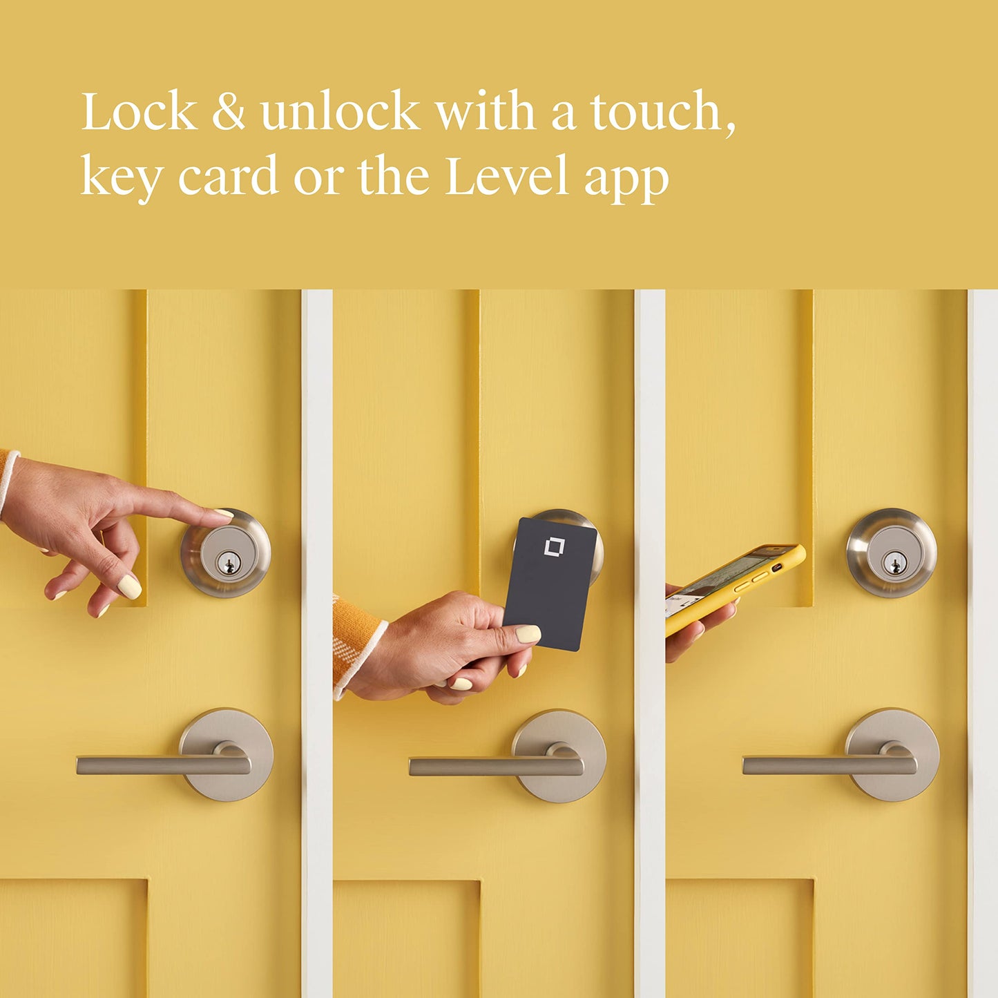 Level Bolt Smart Deadbolt - Make Your Lock Smart & Keep Your Existing Hardware and Keys - Keyless Entry via Level App (iOS & Android) - Works with Apple Home