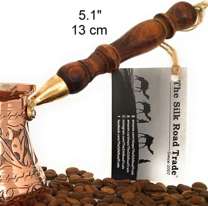 Replacement Wooden Handle for Copper Coffee Pot, Teapots, and Multi-Purpose Mini Wooden Spoon, 3 Handles